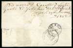 Stamp of Greece » Early Prephilatelic Period Pre-philatelic letter sent from Chania to Marseille (Aug. 31st/Sept.12th, 1843), via Syros.Purified in Malta (Postmark of the lazaret on the bAck).
