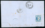 Stamp of Greece » Large Hermes Heads » Covers, frankings and destinations Large part of a cover from Hydra (Dec. 23rd, 1861) to Athens  (Dec. 24th, 1861), via Piraeus (pre-philatelic postmark). Franked at 20 lepta.