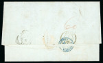 Stamp of Greece » Early Prephilatelic Period 1858 Pre-philatelic letter from Patras (May 1st/13th, 1858) to Constantinople, via Athens and Piraeus.
