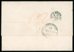 Stamp of Greece » Early Prephilatelic Period 1851 Pre-philatelic letter from Constantinople (Feb. 26th/Mar. 10th, 1851) to  Athens (Mar. 15th/27th, 1851), via Piraeus (Feb. 26th/Mar. 10th, 1851).