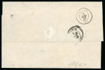 Stamp of Greece » Large Hermes Heads » Covers, frankings and destinations 1867 Unpaid letter from Cosntantinople (Mar. 31st, 1867) to Athens (Apr. 3rd, 1867), via Piraeus (Apr. 3rd, 1867). Taxed at the arrival at 65 lepta with one 40 lepta, one 20 lepta and one 5 lepta of the Consecutive Athen