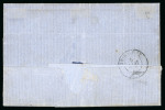 Stamp of Greece » Large Hermes Heads » Covers, frankings and destinations Unpaid letter from Alexandria (Apr. 1st, 1871) to Piraeus (Apr. 5th, 1871).Franked at 40 lepta with two 20 lepta 1871-1872 printings.