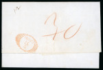 Stamp of Greece » Early Prephilatelic Period Lot of 5 pre-philatelic letters from Syros to Trieste from 1840 to 1852.