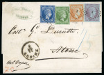Stamp of Greece » Large Hermes Heads » Covers, frankings and destinations Unpaid letter from Trieste (May 9th/21st, 1862) to Athens (May 16th/28th, 1862). Taxed at the arrival at 75 lepta.