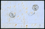 Stamp of Greece » Large Hermes Heads » Covers, frankings and destinations Unpaid letter from Vienna (Jan. 9th/21st, 1864) to Patras (Jan. 18th/30th, 1864), via Athens (Jan. 16th/28th, 1863).Taxed at 110 lepta.