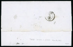 Stamp of Greece » Large Hermes Heads » Covers, frankings and destinations Unpaid letter from Trieste (Jul. 15th/27th, 1867) to Athens (Jul. 20th/Aug. 2nd, 1867).Taxed at the arrival at 80 lepta.