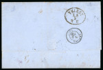Stamp of Greece » Large Hermes Heads » Covers, frankings and destinations Unpaid letter sent from Venice (Apr. 2nd/14th, 1865) to Corfou (Apr. 5th/17th, 1865), via Trieste (Apr. 3rd/15th, 1865).Taxed at the arrival at 95 lepta.