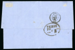 Stamp of Greece » Large Hermes Heads » Covers, frankings and destinations Paid letter from Chalkis (Oct. 11th/23rd, 1868) to Trieste (Oct. 15th/27th, 1868), via Athens (Oct. 12th/24th, 1868).Franked at 55 lepta.