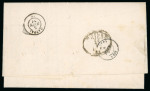 Stamp of Greece » Large Hermes Heads » Covers, frankings and destinations Paid letter from Missolonghi (Jun. 4th/16th, 1871) to Trieste (Jun. 11th/23rd, 1871), via Patras  (Jun. 5th/17th, 1871) and Corfou  (Jun. 8th/20th, 1871).Franked at 55 lepta.