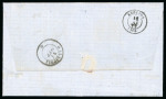 Stamp of Greece » Large Hermes Heads » Covers, frankings and destinations Paid letter from Messina (Oct. 12th/24th, 1874) to Corfou (Oct.16th/28th, 1874), via  Gallipoli (Oct 15th/27th, 1874).Taxed at the arrival at 65 lepta