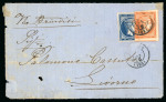 Stamp of Greece » Large Hermes Heads » Covers, frankings and destinations Lot of 4 covers from Greece to Italy, franked at the UPU rates (30 & 25 lepta) from 1876 to 1885