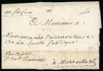 Stamp of Greece » Early Prephilatelic Period Pre-philatelic disinfected letter from the French Consul at La Canée (Chania) (Jan. 5th, 1815) to the curators of the Public Health in Marseille. With very large red wax seal "Royaume de Candie" at the back.