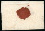 Stamp of Greece » Early Prephilatelic Period Pre-philatelic disinfected letter from the French Consul at La Canée (Chania) (Jan. 5th, 1815) to the curators of the Public Health in Marseille. With very large red wax seal "Royaume de Candie" at the back.