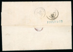 Stamp of Greece » Large Hermes Heads » Covers, frankings and destinations Unpaid letter from Paris (Dec. 16th/28th, 1869) to Athens (Dec. 25th, 1869/Jan. 6.th, 1870). Taxed at the arrival at 90 lepta