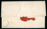Stamp of Ireland » Postal History (Arranged alphabetically by County) Offaly - Banagher: 1802 Folded entire to Mountjoy Square, Dublin, showing on face clear strike of the linear BANAGHER hs in black, with a manuscript "a" (alphabet window) indicating that the cover had been missorted to t