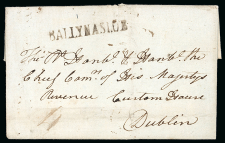 Stamp of Ireland » Postal History (Arranged alphabetically by County) Galway - Ballinasloe: 1787 Entire to Dublin with a