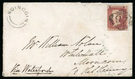 Stamp of Ireland » Postal History (Arranged alphabetically by County) Kilkenny - Moincoin: 1858 Envelope from Carlow addressed