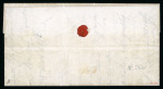 Stamp of Switzerland / Schweiz » "Waadt", "Neuenburg", "Winterthur" 1851, Waadt 5, auf Ortsbrief von Genf in der markenlosen Zeit