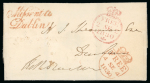 Stamp of Ireland » Pre-Stamp Postal History » Unified Post Period - 1827-1839 1830 (2.9) Folded mourning letter sheet to Durham,