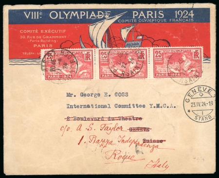Stamp of Olympics » Collections & Miscellaneous Lots 1896-36, Collection of proper Olympic issue usages, written up in two albums and various on loose stockpages