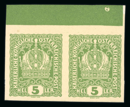 Stamp of Austria » 1890-1918 Issues  Austria Österreich 1916-18 Kriegspropagandafälschung 5H und 10H ungez.