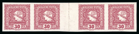 Stamp of Austria » 1890-1918 Issues  Austria Österreich 1916 Zeitungsmarken 2H bis 30H in Zwischenstegen **