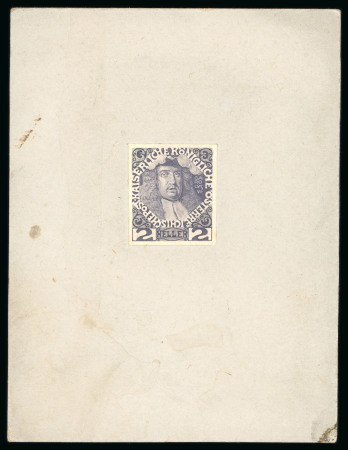 Stamp of Austria » 1890-1918 Issues  Austria Österreich 1908 Freimarken Karl VI 2H statt 1H Essay rotlila