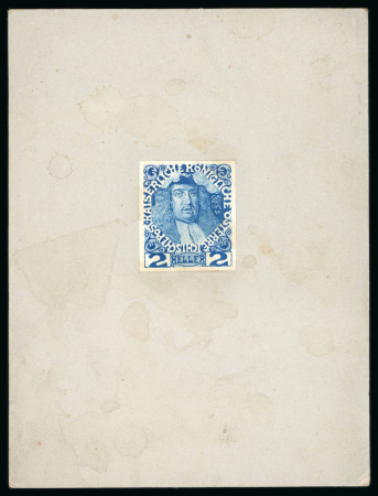 Stamp of Austria » 1890-1918 Issues  Austria Österreich 1908 Freimarken Karl VI 2H statt 1H Essay blau