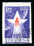 Stamp of Romania » Later Issues 1963 Error "without rocket" - 'Luna 4' mission stamp missing the red colour print