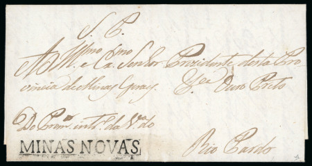 Stamp of Brazil » Postal History Brazil 1838 entire Minas Novas cancel