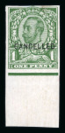 Stamp of Great Britain » King George V » 1911-12 Downey Head Issues 1911-12 Downey Head Die II, 1/2d scarlet and 1d green imperforate marginal colour trials from the foot of the sheet