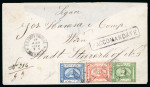 Stamp of Egypt » 1867-69 Penasson 1870 registered three colour cover Mehalla to Vienna