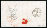 Stamp of Ireland » GB Used In Ireland 1858 (Feb 5) large part entire from Drogheda to Edward Lear in Corfu, Ionian Islands