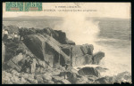 Stamp of Colonies françaises » St. Pierre et Miquelon 1892, jolie carte postale vue des rochers du Cap Blanc