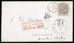 Stamp of Great Britain » 1854-1900 Postal History of the Perforated Line Engraved and Surface Printed Issues 1861 (May 25) Envelope to Louisiana, USA, sent during the American Civil War when postal services to the southern states had been suspended