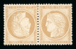 Stamp of France » Collections 1862-1875, bel ensemble assez peu commun de sept paires