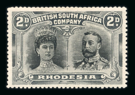 Stamp of Rhodesia 1910-1913, 2d black and slate-black, perforated 15,