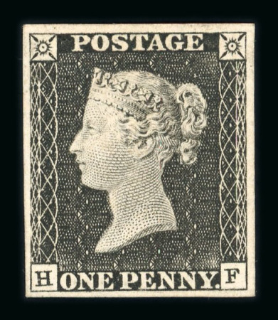 Stamp of Great Britain » 1840 1d Black and 1d Red plates 1a to 11 1840 1d grey-black pl.1a HF, good even margins, mint