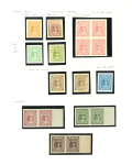 Stamp of Indian States » Indore 1904-20 issue group of imperfs and proofs on an album page