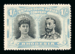 Stamp of Rhodesia 1910-1913 1/ black and pale-turquoise, perforation