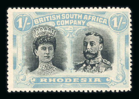 Stamp of Rhodesia 1910-1913 1/ black and pale-turquoise, perforation