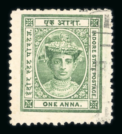 Stamp of Indian States » Indore 1904-20 issue study collection of over a hundred mint and used, includes SG 11b used