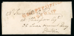 Stamp of Ireland » Pre-Stamp Postal History » Local Post Period - 1773-1840 1817 Miniature entire sent locally within Dublin to