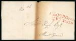 Stamp of Ireland » Pre-Stamp Postal History » Local Post Period - 1773-1840 1822 (283) Folded letter sheet sent to Mount Jerome