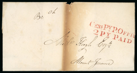 Stamp of Ireland » Pre-Stamp Postal History » Local Post Period - 1773-1840 1822 (283) Folded letter sheet sent to Mount Jerome