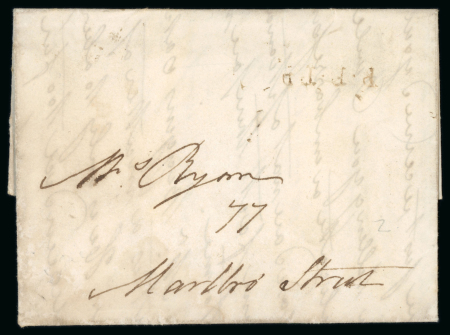 Stamp of Ireland » Pre-Stamp Postal History » Local Post Period - 1773-1840 1801 (5.12) Folded entire sent locally within Dublin