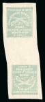 Stamp of Indian States » Charkhari 1930-45 imperf. group on three pages, incl. nearly all shades, some blocks, noted SG43a tête-bêche pair, etc.