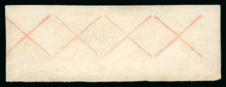 Stamp of Austria » 1850 Issue Austria Österreich 1850 3Kr Andreaskreuz Viererstreifen blassrot