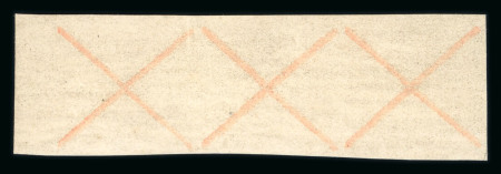 Stamp of Austria » 1850 Issue Austria Österreich 1850 3Kr Andreaskreuz Dreierstreifen blassrot