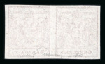 Stamp of Austria » 1850 Issue Austria Österreich 6Kr trübrosa Probedruck in waagr. Paar